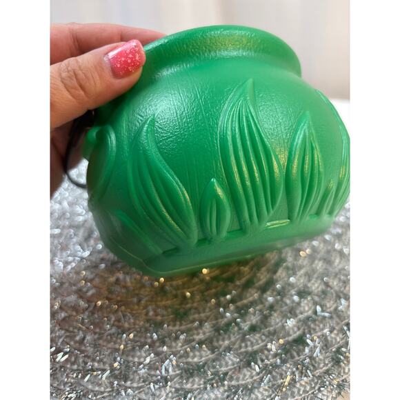 Jack-O-Lantern Halloween Trick or Treat Blow Mold Bucket w/Green Cauldron - Picture 10 of 12